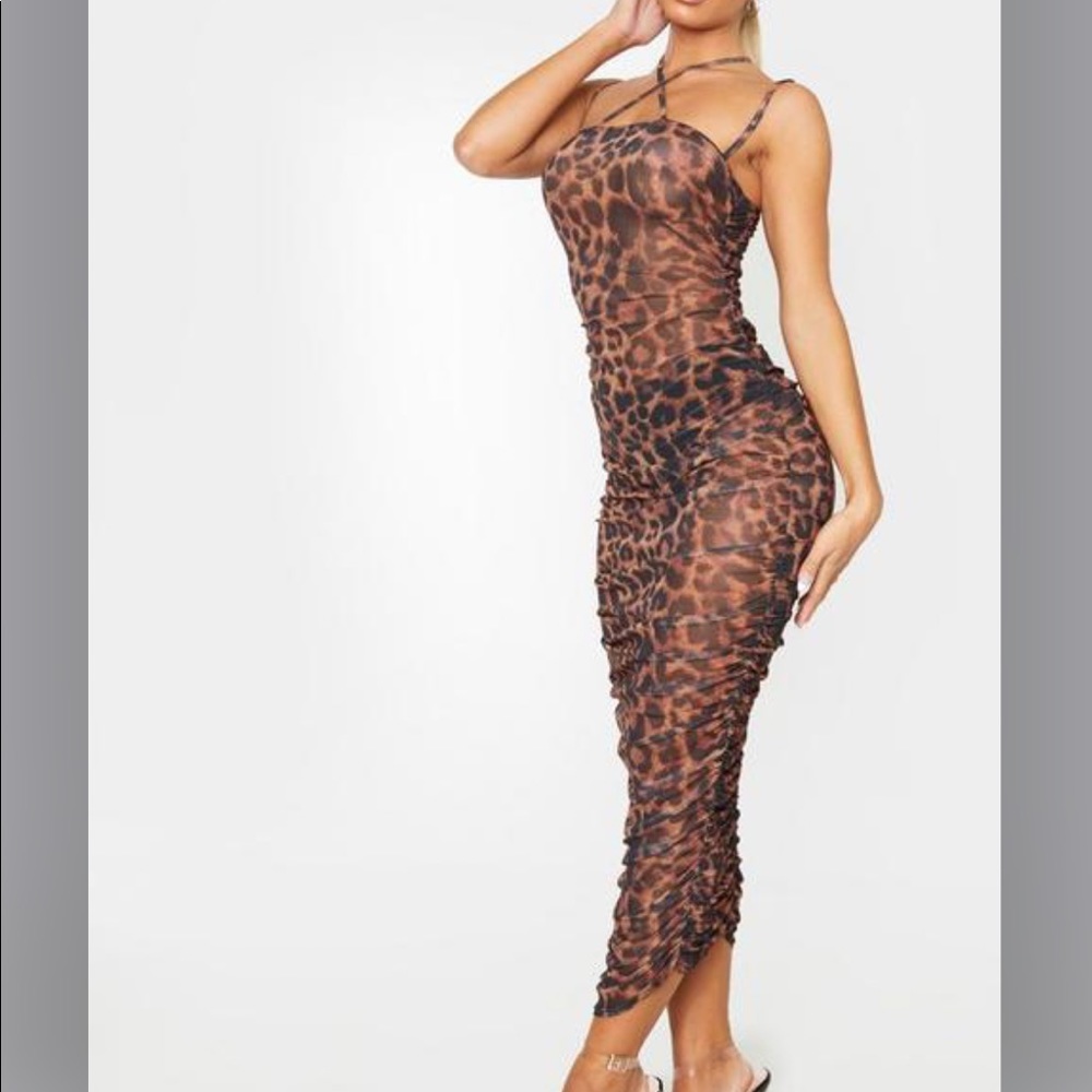 Leopard Midi Mesh Dress - Picture 3 of 3